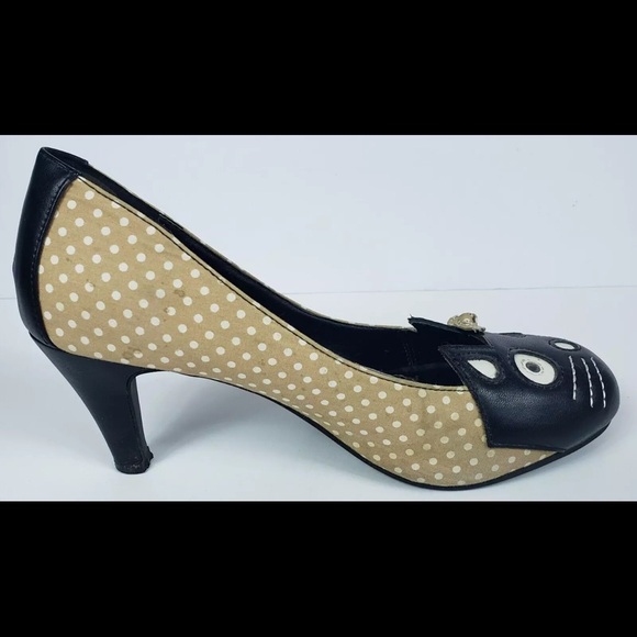 Rare 2013 TUK Tan Kitten Kitty Cat Heels Pumps Size 9 Meow Cat Anti Pop Shoes - Picture 8 of 14